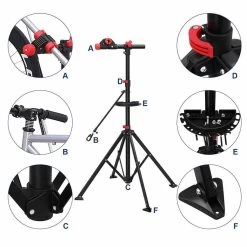 Songmics | Sterke Fiets Montagestandaard Met Gereedschapsbakje | 360° Draaibare / Verstelbare Reparatie Standaard | Universele Fietsstandaard | Lichtgewicht En Eenvoudig Draagbaar. -Fietsenwinkel 1200x1200 758