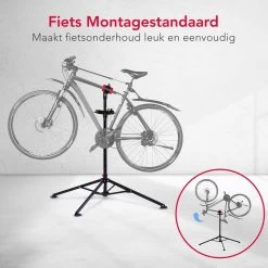 LifeGoods Fiets Montagestandaard - Fietsreparatie Racefiets / MTB - Incl. Stuurhouder - Zwart/Rood -Fietsenwinkel 1200x1200 785