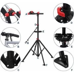 Merkloos Decopatent® Sterke Montagestandaard Fiets - 360° Draaibaar - Verstelbaar + Gereedschapsbakje - Fiets Montage Reparatie Standaard -Fietsenwinkel 1200x1200 835