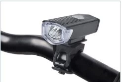 JN Waterdichte Oplaadbare Fietslamp - Voorlicht- 400 Lumen - Superfelle Fietsverlichting Met USB-kabel - Zwart - Koplamp - Voorlamp Fiets