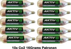 Aktiv-8 Co2 Patronen 16 Grams Met Draad - 10x Co2 Patronen