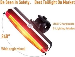 Merkloos LED Fiets Achterlicht USB Oplaadbare - Marktleider 110 Lumen Helderheid - IP65 Waterbestendig - Supersnel Installatie - Horizontaal Of Verticaal - Voor Zadel, Zadelpen Of Helm -Fietsenwinkel 1200x916