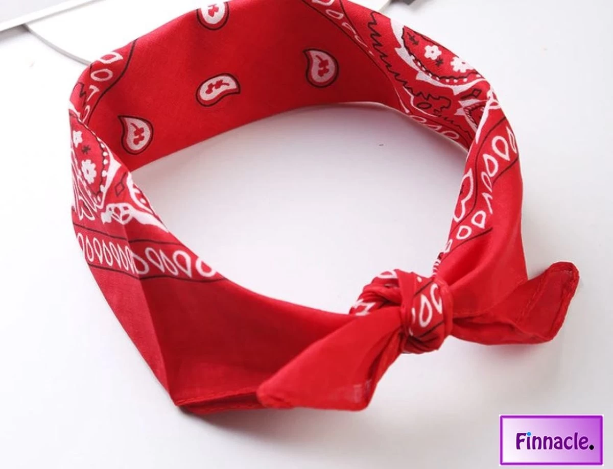 Finnacle - Hip Hop Bandana 100% Katoen Bandana Rood Vierkante Sjaal 50cm * 50cm Hoofdband Boerenzakdoek Voor Vrouwen/Mannen/Jongens/Meisjes 4 Finnacle - Hip Hop Bandana 100% Katoen Bandana Rood Vierkante Sjaal 50cm * 50cm Hoofdband Boerenzakdoek Voor Vrouwen/Mannen/Jongens/Meisjes - Afbeelding 2