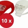 Fietslampjes LED 10 Sets (10 X Wit & 10 X Rood) Inclusief Batterijen - Lunastic Set Van 20 Lampjes