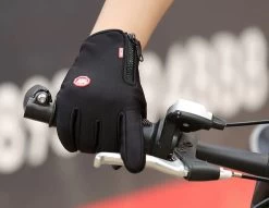 Merkloos Handschoenen | Touchscreen | Waterdicht | Fleece | Unisex | Zwart | Maat L -Fietsenwinkel 1200x927