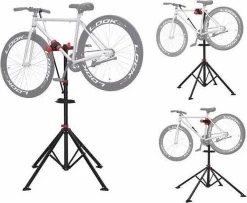 Merkloos Decopatent® Sterke Montagestandaard Fiets - 360° Draaibaar - Verstelbaar + Gereedschapsbakje - Fiets Montage Reparatie Standaard -Fietsenwinkel 1200x987 1