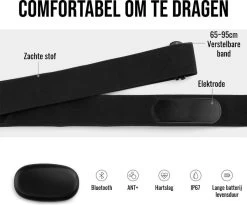 LHP BC200 Fietscomputer Draadloos 3-in-1 Bundel - Hartslagmeter Borstband - Cadanssensor - Kilometerteller GPS - 80+ Functies - 2.4 Inch LCD Scherm - Bluetooth & ANT+ -Fietsenwinkel 1200x995