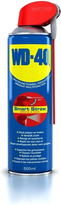 WD-40® Smart Straw® Multi-Use Product - 450ml - Multispray - Smeermiddel, Ontvetter En Anti-Corrosie -Fietsenwinkel 362x1200