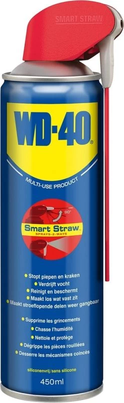 WD-40® Smart Straw® Multi-Use Product - 450ml - Multispray - Smeermiddel, Ontvetter En Anti-Corrosie -Fietsenwinkel 372x1200