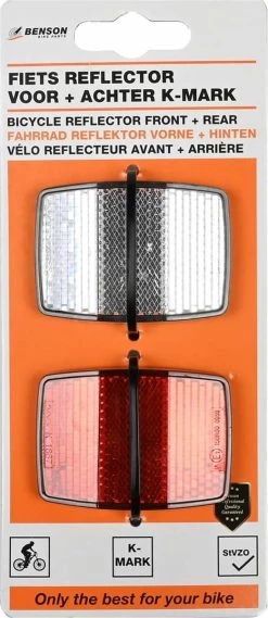 Benson Fiets Reflector - Wit Voorzijde - Rood Achterzijde -Fietsenwinkel 521x1200
