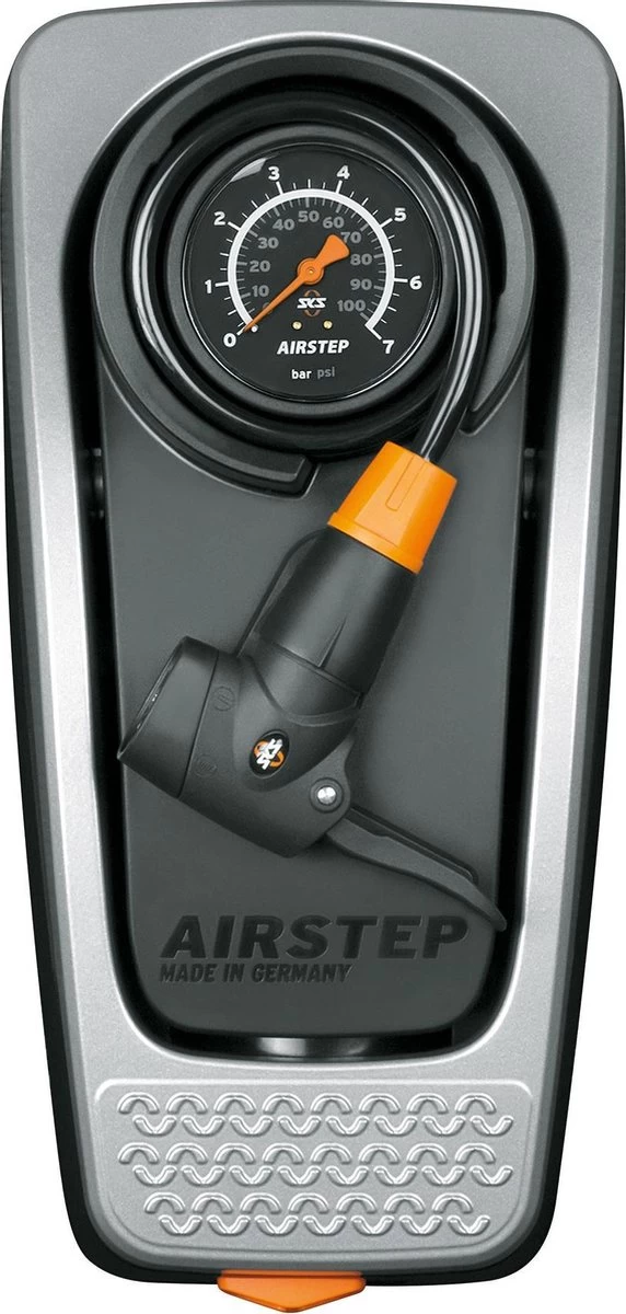 SKS Airstep Voetpomp Met Manometer - 7 Bar - Zwart 3 SKS Airstep Voetpomp Met Manometer - 7 Bar - Zwart