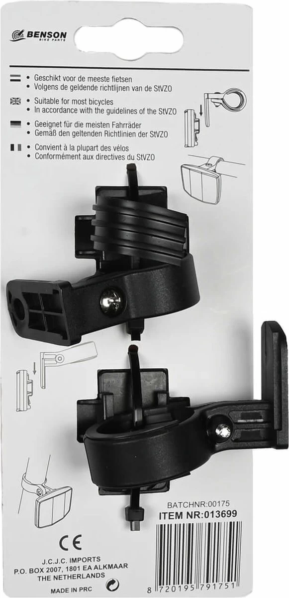 Benson Fiets Reflector - Wit Voorzijde - Rood Achterzijde 8 Benson Fiets Reflector - Wit Voorzijde - Rood Achterzijde - Afbeelding 6