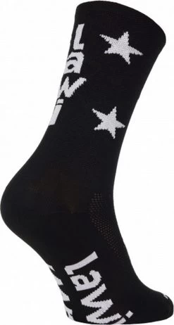 LAWI Fietssokken Star - Zwart/Wit - Maat 43-45