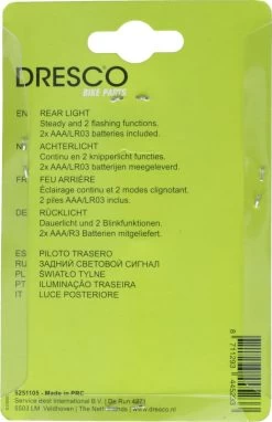 Dresco Achterlicht Fiets 3 Led's | Fietsverlichting Led | Achterlicht Met Batterij En Knipperlicht -Fietsenwinkel 776x1200 4