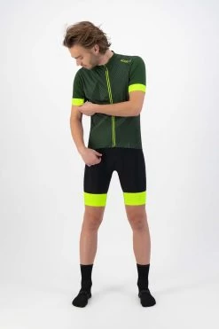 Rogelli Dusk - Fietsshirt Korte Mouwen - Heren - Maat XL - Groen, Fluor-Geel -Fietsenwinkel 800x1200 21