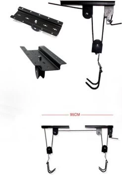 Merkloos Decopatent® Fietslift Ophangsysteem - Ophangen Fiets Aan Plafond - Fietstakel - Fietshaak - Dubbele Fietsophangsysteem Met Katrol -Fietsenwinkel 837x1200 4