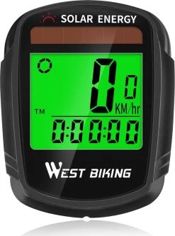 Draadloze Verlichte Fietscomputer - USB Oplaadbaar- Op Zonne- Energie - Kilometerteller - Klok - Calorie Teller - Snelheidsmeter - Auto Wake - IPX7 Waterdicht - 5 Talen - Met Verlichte LCD Display - Multifunctioneel - Inclusief Sensor - Zwart 13 Draadloze Verlichte Fietscomputer - USB Oplaadbaar- Op Zonne- Energie - Kilometerteller - Klok - Calorie Teller - Snelheidsmeter - Auto Wake - IPX7 Waterdicht - 5 Talen - Met Verlichte LCD Display - Multifunctioneel - Inclusief Sensor - Zwart -Fietsenwinkel 891x1200 2