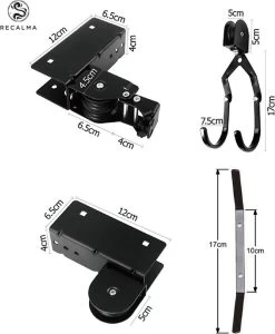 Recalma Fietslift - 60 Kg Draagkracht - Fietstakel - Universeel Ophangsysteem - Elektrische Fiets - Zwart -Fietsenwinkel 988x1200